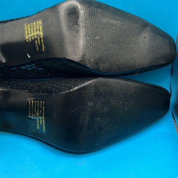 Beytoots! Women’s heels, net style, 8.5. Black silver design black mini gems - Picture 10 of 10
